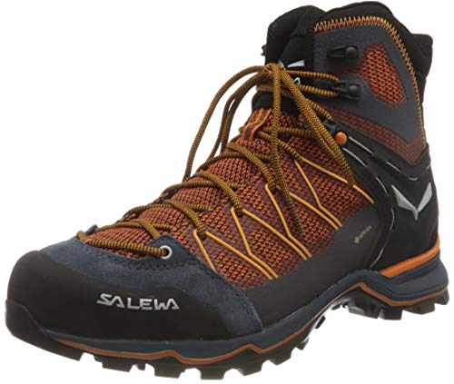 Salewa MS Mountain Trainer Lite Mid Gore-TEX Herren Trekking- & Wanderstiefel, Schwarz (Black Out/Carrot), 42 EU