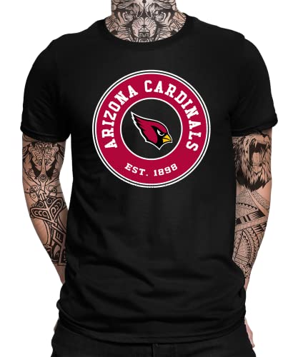 Arizona Cardinals - American Football Team NFL Super Bowl Herren Männer T-Shirt | Schwarz | XL