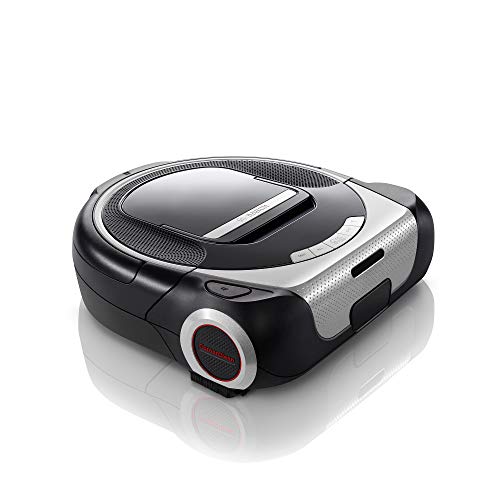 Bosch BCR1ACP2 Roxxter Saugroboter, Laser Navigationssystem, APP-Steuerung mit Home Connect/Amazon Alexa, interaktive Raumauswahl, virtuelle No-Go-Zones, virtueller Putzplan, silber