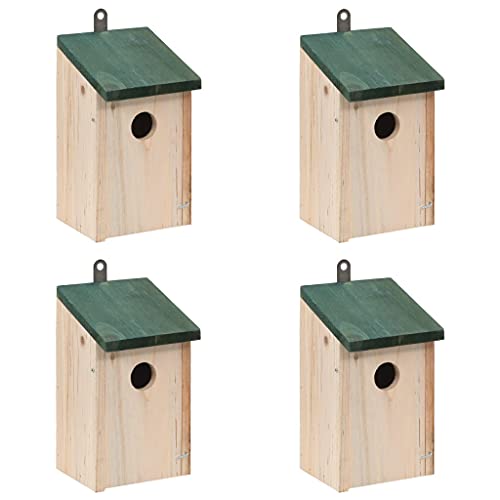 vidaXL 4X Holz Vogelfutterhaus Futterhaus Vogelhaus Vögel Nisthaus Nistkasten