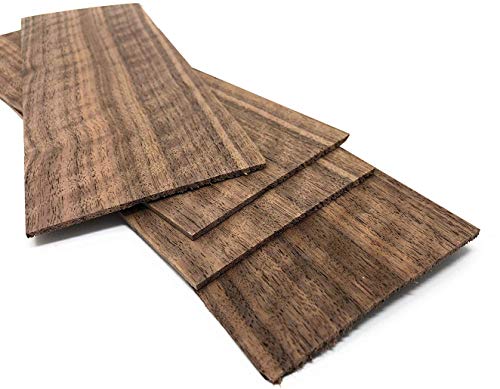 4-5 Furniere in der Holzart Nussbaum 2,4mm; Gesamtmenge: 0,2qm; Edelfurnier Echtholz Holzplatte geeignet für: Modellbau, Foto, als Bastelholz, Preisschilder Holzfurnier zum Basteln Intarsien DIY