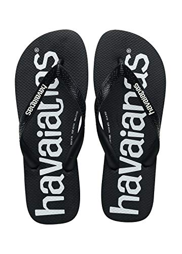 Havaianas Top Logomania Flip Flops Unisex, Schwarz/Schwarz, 41/42 EU