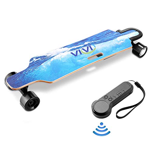 Vivi 700W Elektro Longboard Elektro-Skateboard mit Geschenkverpackung E-Skateboard Mit 3 Geschwindigkeitsmodi für Jugendliche Erwachsene 15 km Laufleistung 20 km/h Höchstgeschwindigkeit