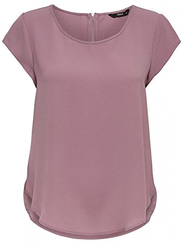 ONLY Damen Onlvic S/S Solid Top Noos WVN T-Shirt, Rosa (Mesa Rose), 42