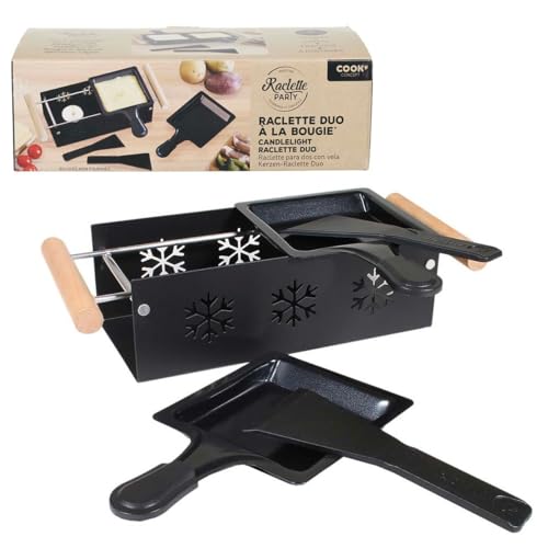 COOK CONCEPT KC2486 Duo-Rakel für Küche/Kochen/Grill, Schwarz