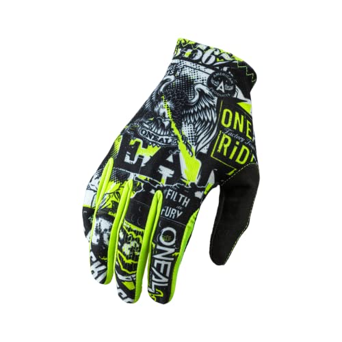 O'NEAL | Fahrrad- & Motocross-Handschuhe | MX MTB DH FR Downhill Freeride | Langlebige, Flexible Materialien, belüftete Handoberseite | Matrix Glove Attack | Unisex | Schwarz Neon Gelb | Größe S