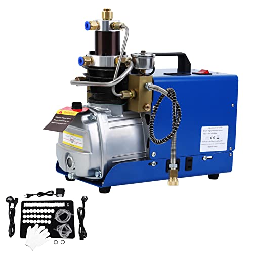 Yonntech 300BAR 30MPA 4500PSI Hochdruck-Druckluftpumpe Elektrischer Luftkompressor, PCP-Luftpumpe für Druckluftpistole PCP-Luftpumpe Geeignet für normale Pkw-Fahrräder und Fahrradreifen