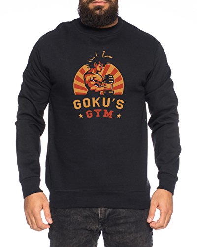 Gokuretro Herren Sweatshirt Goku Dragon Master Son Ball Vegeta Turtle Roshi Db, Farbe:Schwarz;Größe:M