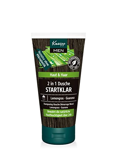 Kneipp MEN 2 in 1 Männerdusche Startklar Reisegröße - belebendes Duschgel für Haut & Haar - zitrisch-vitalisierender Duft - vegan - ohne Mikroplastik - 50ml