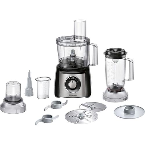 Bosch MCM3501M Küchenmaschine MultiTalent 3, 800 Watt, schwarz/Edelstahl