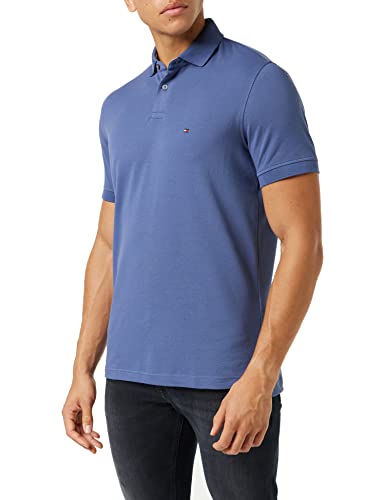 Tommy Hilfiger Herren 1985 Regular Polo Polohemd, Faded Indigo, L