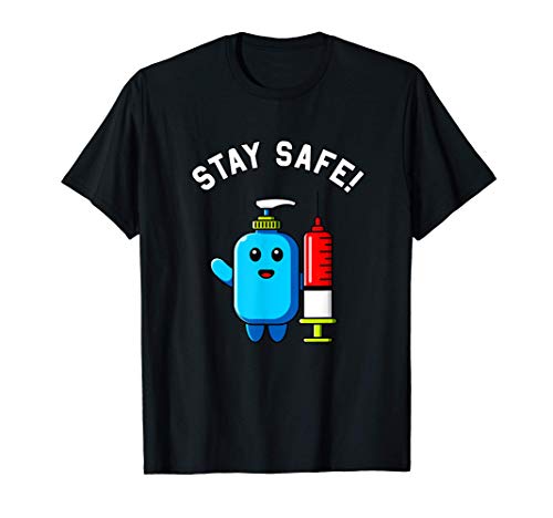 Bleib Gesund Desinfektion Hygiene Spritze Impfung Medizin T-Shirt