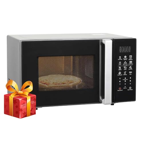 SMETA Mikrowelle mit Grill 900W/ Grill: 1000W/ Mikrowelle 25 liter, 11 Leistungsstufen, Auftaufunktion, 6 Automatikprogramme, Kindersicherung, Quick Start 30 Sekunden schwarz