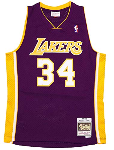 Mitchell & Ness NBA Los Angeles Lakers Shaquille O´Neal Trikot Herren lila/gelb, S
