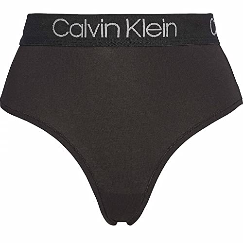 Calvin Klein Damen Unterwäsche High Waist Thong L Schwarz 000QD3754E001