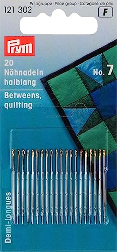 Prym Quilting Needles, Stahl, Silber, 31 x 0,7 mm, 20 Stück