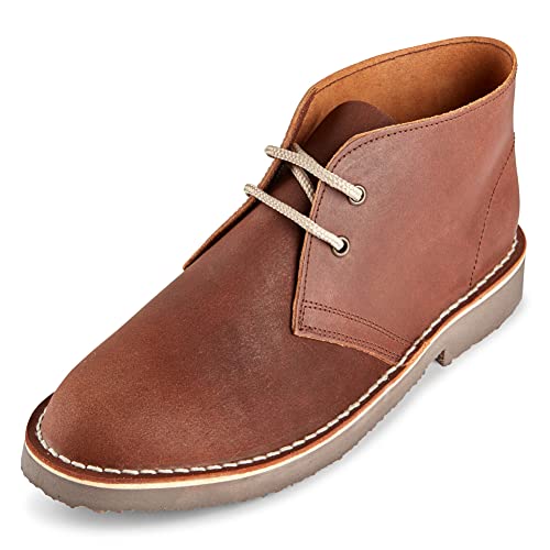 Roamers - Herren Desert-Boots - Rahmengenäht mit Antikleder Braun - UK10 / EU44