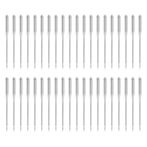 Universal-Nähmaschinennadeln, lange Quiltmaschinennadeln, Leder, Stoff, Maschinennadeln, Flachschaft, Nähnadeln für Jeans, Leinen, 70 Stück, Größe 100/16