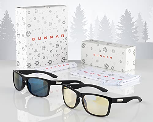GUNNAR Optiks Intercept Computer-Brillen, Holiday Bundle - Amber Glas / Sonnenbrille, schwarz