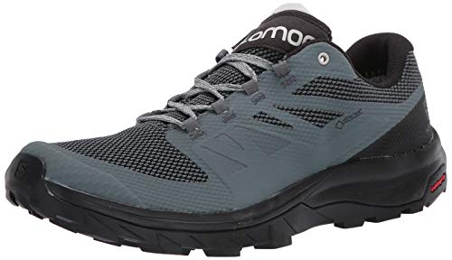 Salomon Outline Gore-Tex (wasserdicht) Damen Trekking- & Wanderschuhe, Grau (Stormy Weather/Black/Lunar Rock), 42 EU