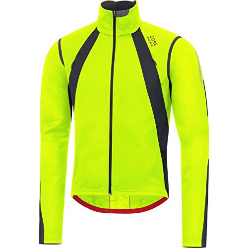 GORE BIKE WEAR Herren Warme Fleece Rennrad-Jacke, GORE WINDSTOPPER, OXYGEN GWS Jacket, Größe: S, Gelb/Schwarz, JWSOXY