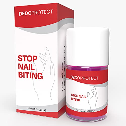 DEDOPROTECT Nagellack gegen Nägelkauen - Auf natürliche Weise Fingernägel kauen stoppen und Daumenlutschen abgewöhnen, Nail Polish Bittertropfen, Mildes Mittel gegen Nägelkauen Kinder Nails - 15ml