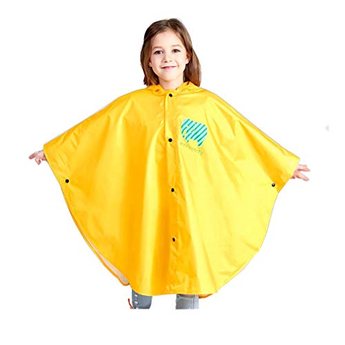 wetry Kinder Regenponcho Mädchen Jungen Regencape Wasserdicht Atmungsaktiv 100% Regendichter Regenmantel Unisex für Kleinkinder und Jugendliche Regenjacke mit Kapuze für 75-175cm