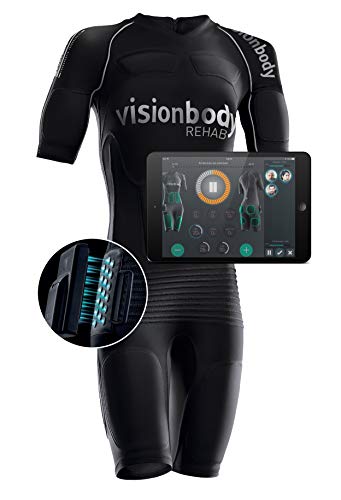 Vision Body® EMS Trainingsgerät Ganzkörper (100% Bewegungsfreiheit, Kabellos) - EMS Anzug/EMS Muskelstimulator - EMS Bauchmuskeltrainer elektrisch (Bereits 20 Min. reichen) (Mann, XXL)