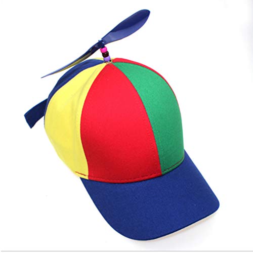 Phayee Lustiger Mehrfarbenpropeller-Baseball-Hut-justierbarer Unisexaußenhut-Sonnenhut mit Blenden für Outdoor