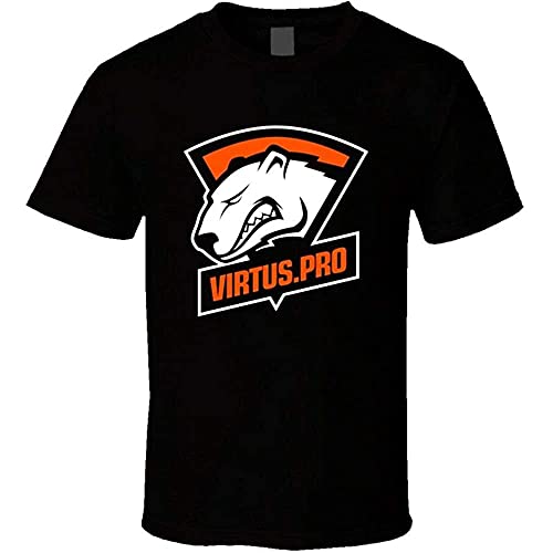 Virtus Pro Dota 2 Team T-Shirt Printed Tee Graphic Top for Men Shirt_13559 Black L