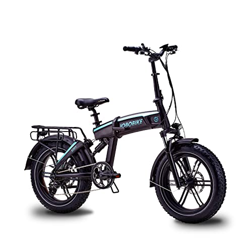 JOBOBIKE E-Bike 250W Heckmotor 48V/11.6Ah Akku 20 Zoll Reifen E-Klapprad 7 Gänge Kettenschaltung Vollfederung E-Fahrrad E-Mountainbike bis zu 100km Reichweite