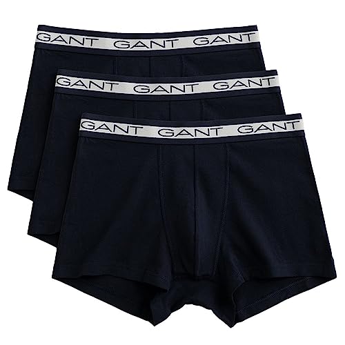 Gant Herren Basic Trunk 3-Pack Boxershorts 3ER Pack, Marine, L