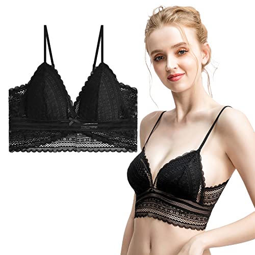 Rückenfreier BH Unsichtbar Triangel Spitze BH U-Förmiger Rücken BH Tief V-Ausschnitt Bralette für Brautkleider (as3, Cup_Band, s, a, Regular, Regular, 3XL)