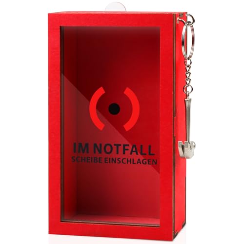 Anruzon Lustige Notfallbox mit Hammer – Geburtstagsgeschenk, Personalisierte Geschenkidee für Geld, Süßigkeiten, Duplo Schokolade oder Andere Geldgeschenke, Deko Holzkiste, Kreative DIY-Geschenke