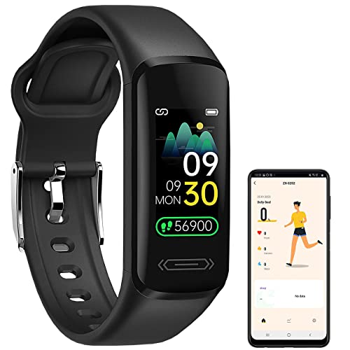 newgen medicals Smartwatch: ELESION-kompatibles Fitness-Armband, Farbdisplay, Bluetooth, App, IP68 (Schrittzähler)