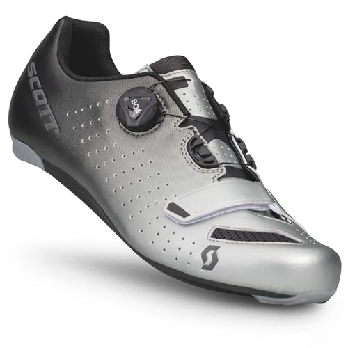 Scott Road Comp Boa Rennrad Fahrrad Schuhe metallic silberfarben/schwarz 2025: Größe: 45