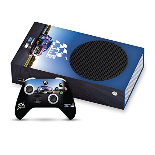 Head Case Designs Offizielle M-Sport Ford World Rally Team Ford Puma Lila Lackierung Graphics Vinyl Haut Gaming Aufkleber Abziehbild kompatibel mit Xbox Series S Console and Controller Bundle