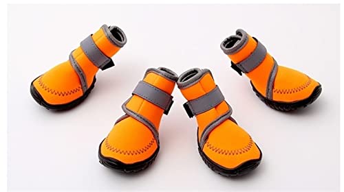 SHENGHUI Mrshoes wasserdichte Vier-Wege-Stretch-PET-Schuhe mittel- und große Hunde können Keine Schuhe Fallen Lassen Cross SHOS-Border-Explosion Pet Schuhe und Stiefel (Color : Orange, Size : XXL)