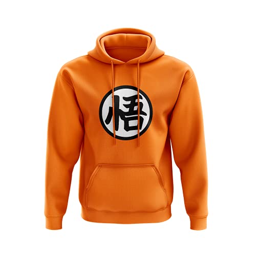 SMARTYPANTS Goku Kapuzenpullover – Japanischer Anime, Manga, TV, Film, Krieger, Erde, Verteidiger, Erwachsene, Teenager, Geschenk, Orange Prime, 12- 13 Jahre