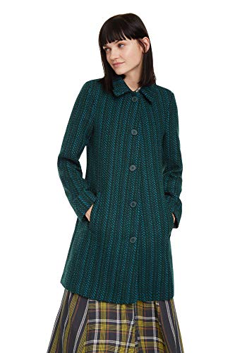 Desigual Damen Coat NOA Baumwolle, leicht, Jacke, Verde Botella, 40 EU