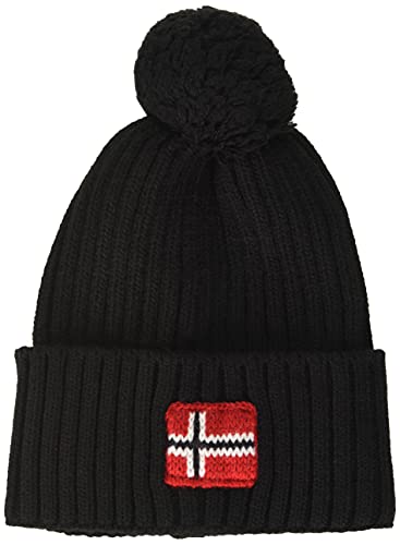 Napapijri Herren Filo Beanie Hat, Schwarz, Einheitsgröße EU