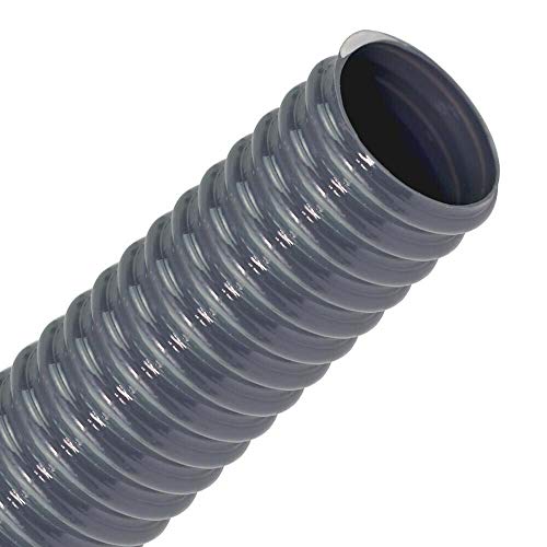 FLEXTUBE PVC-L 40mm, Länge Meterware - leichter, flexibler Saugschlauch, Spiralschlauch aus PVC, Schlauch für Wasser, Luft, Pulver, Sägemehl, Späne