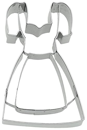 Birkmann, Ausstechform Dirndl, Ausstechform zum Ausstechen und Dekorieren von Plätzchen, Marzipan, Fondant, Edelstahl, spülmaschinengeeignet, Größe:9 cm