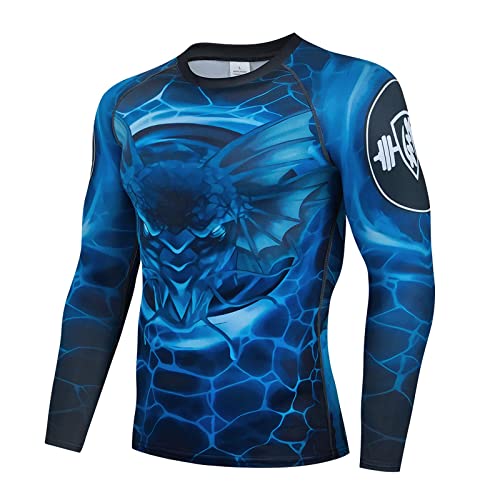 EMAlusher Hemd Herren Mit Hose Atmungsaktives, eng anliegendes Sport-Pullover für Herren, langärmelig, schnell trocknend, Fitness-Oberteil, warme, weiche Blau Kariertes Hemd Herren
