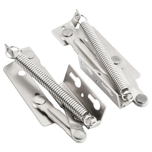 1 Paar Klappscharnier, Klappscharnier Mit Arretierung, Klappenbeschlag, Klappscharnier 90 Grad, Federscharnier, Scharniere für Küchenschränke, Geeignet für Schränke, Klapptüren, Möbel, Silber