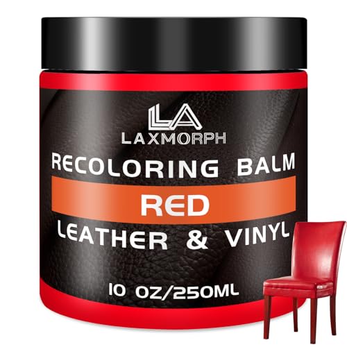 Laxmorph Leder Reparatur Set Rot,250ml Flüssigleder Lederpflege Für Ledercouch,Lederfarbe,Kunstleder Reparaturset zum Reparieren von Sofas,Vinylmöbeln,Autositz,Sattel bei Verblassen und Kratzern