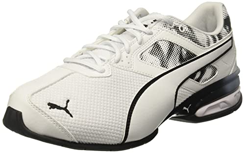 PUMA Herren Tazon 6 Laufschuh, Cyclone White-Black, 43 EU
