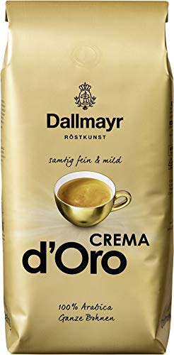 Dallmayr Crema d'Oro SAMTIG, MILD & FEIN Kaffee Ganze Bohne 8er Pack (8x1000g) - Arabica