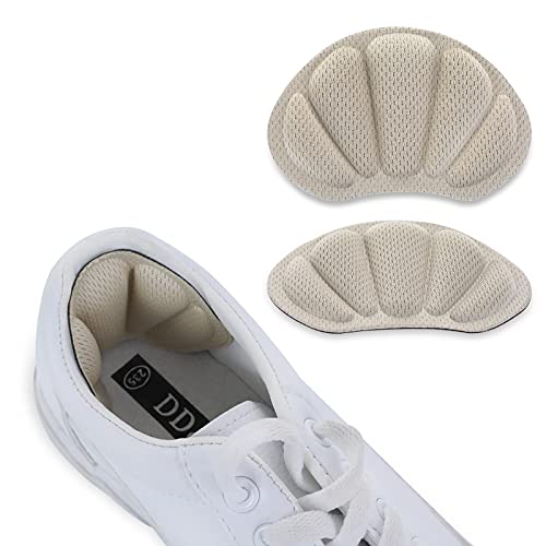 Molain 2 Paar Fersenpads Bequeme Einlegesohlen für zu große Schuhe Schwammschuh Pads Sticker Hoher Fersengriff verhindert Reibung Fußpflege Fersenschutz Schuhfüller Einsätze