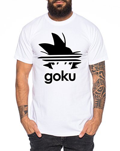 Adi Goku Herren T-Shirt Dragon Master Son Ball Vegeta Turtle Roshi Db, Farbe:Weiß, Größe:XL